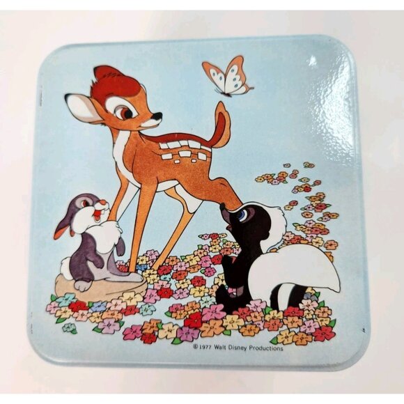 Vintage 1977 Walt Disney Hallmark Bambi 156 Pc Puzzle 10" Square w/Metal Tin - Picture 2 of 7